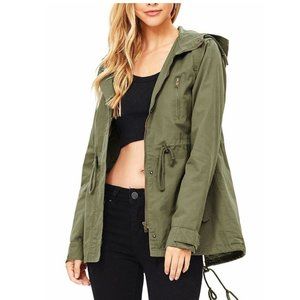 Ambiance Green Utility Cargo Adirondack Jacket Sz S